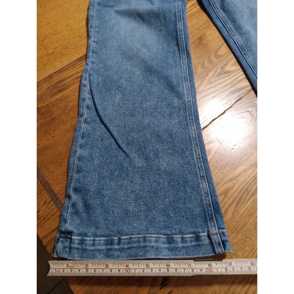 PAIGE Womens Jeans 24P BLUE FLARE FLARED Preowned Work Casual SHEA Distressed - Picture 5 of 12